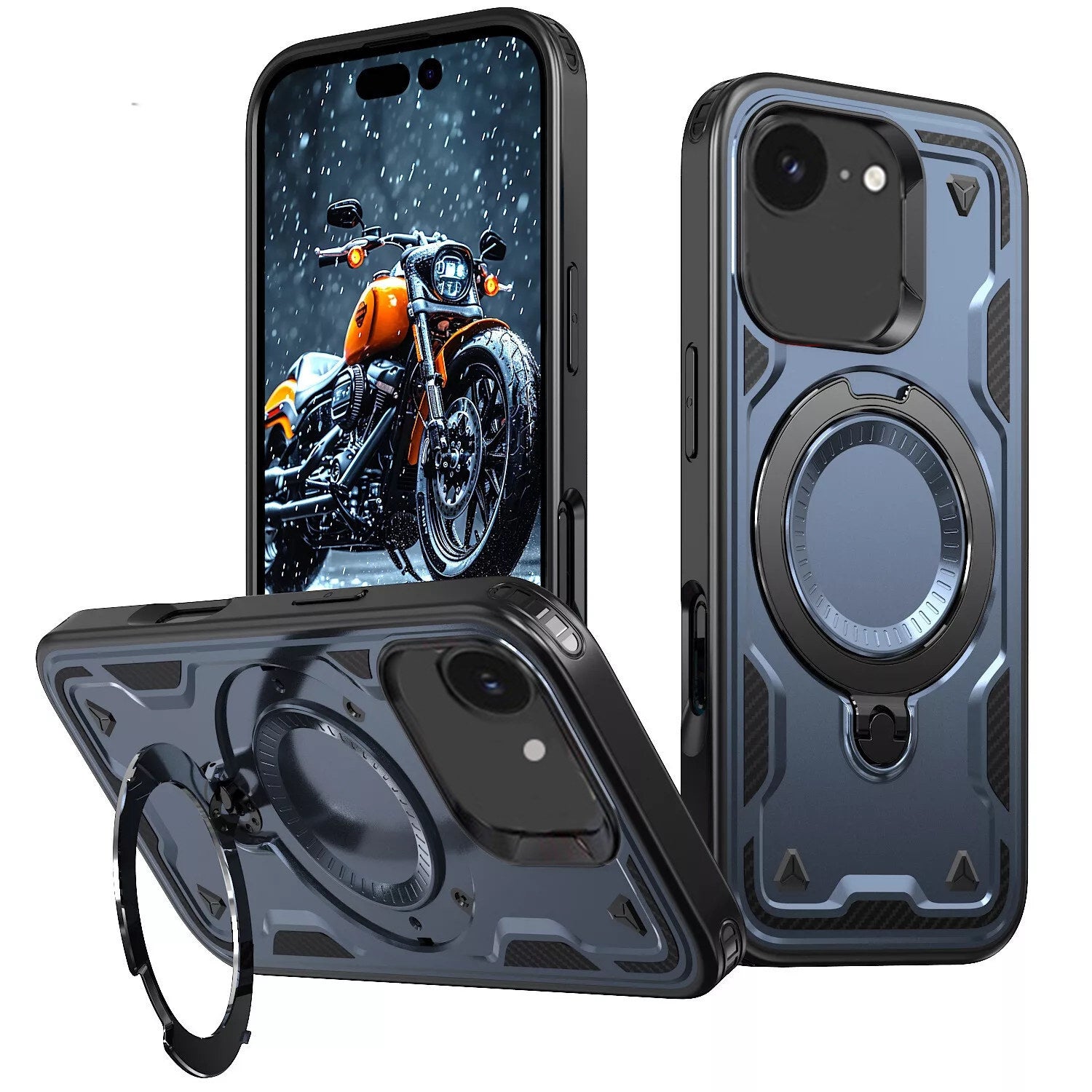Shockproof Magsafe Kickstand Ring Case for iPhone 16e Shockproof Magsafe Kickstand Ring Case for iPhone 16e